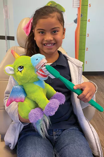 Kids Dental Patient with Stuffed Animal